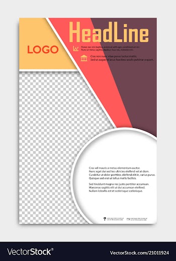 Blank flying cover of magazine book booklet vector image