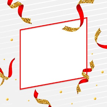 Blank golden and red emblem with confetti vec.. | Free stock vector - 535096