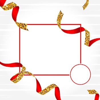 Blank golden and red emblem with confetti vec.. | Free stock vector - 535101