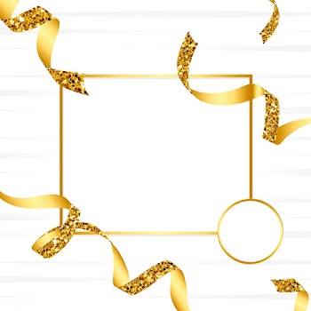Blank golden emblem with confetti vector | Free stock vector - 535115