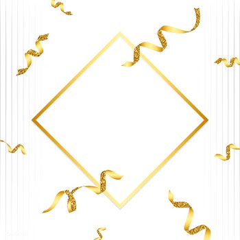 Blank golden emblem with confetti vector | Free stock vector - 535135