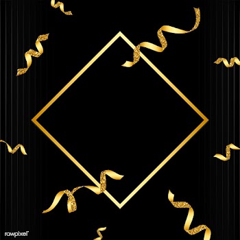 Blank golden emblem with confetti vector | Free stock vector - 535147