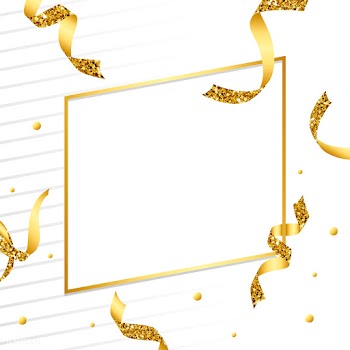 Blank golden emblem with confetti vector | Free stock vector - 535158