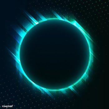 Blank green circle neon signboard vector | Free stock vector - 535280