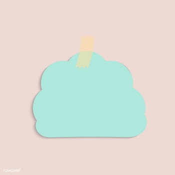 Blank green cloud reminder note vector | Free stock vector - 524923