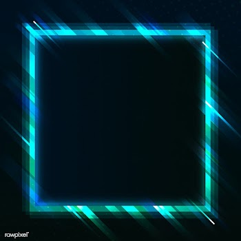Blank green square neon signboard vector | Free stock vector - 535310