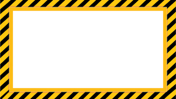 Blank Industrial Warning Sign With Diagonal Hazard Stripes