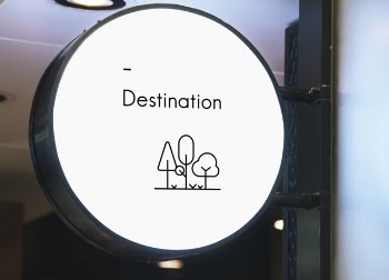 Blank minimal circular shop signboard mockup Free Psd