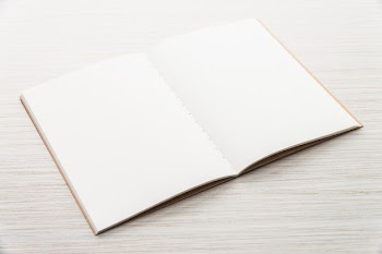 Blank mock up note book