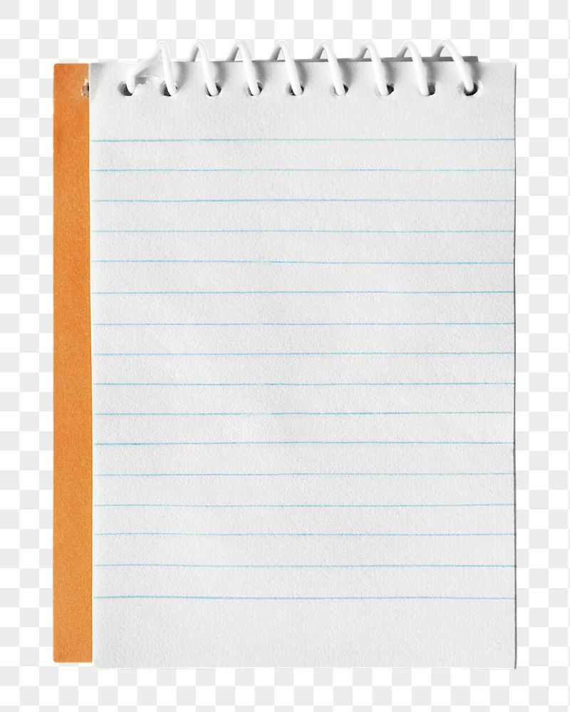 Blank notebook page png sticker, | Free PNG - rawpixel