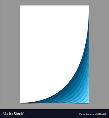 Blank page template from curved layers vector image