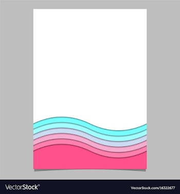 Blank page template from curved layers vector image