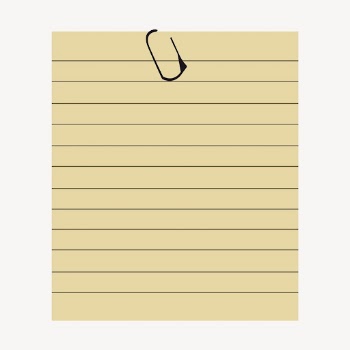 Blank paper note clipart, illustration | Free Vector - rawpixel