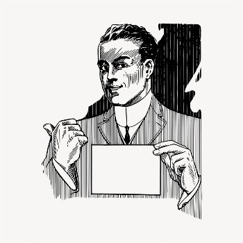 Blank placard, man in suit | Free Vector - rawpixel