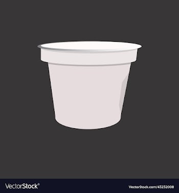 blank plastic tub cup