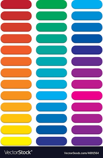 Blank Rainbow Pill Web Buttons vector image