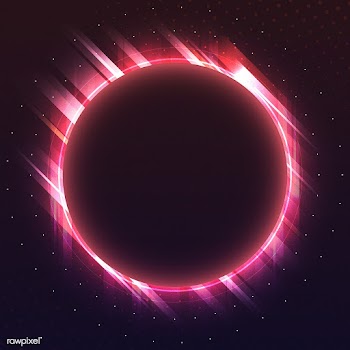 Blank red circle neon signboard vector | Free stock vector - 535227