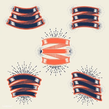 Blank ribbon banners | Free stock vector - 581743