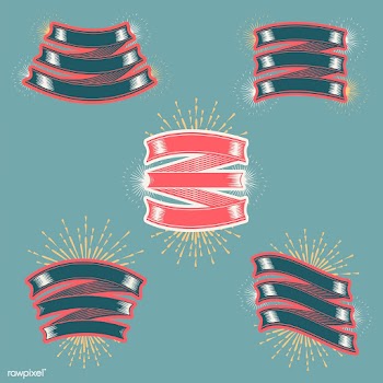 Blank ribbon banners | Free stock vector - 581816