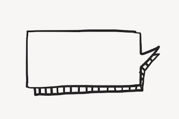 Blank speech bubble, doodle clipart | Free Vector - rawpixel