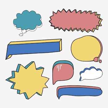 Blank speech bubble set Free Vector