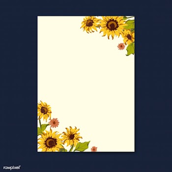 Blank sunflower card template | Free stock vector - 558730