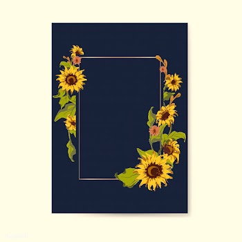 Blank sunflower card template | Free stock vector - 558734