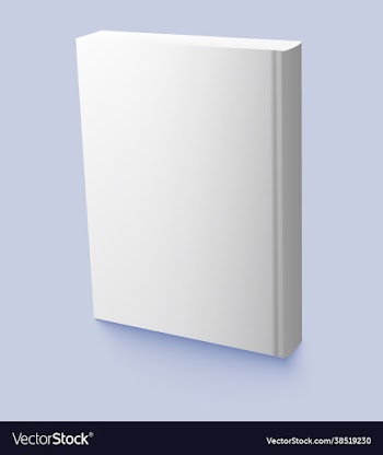 blank vertical book cover template with pages