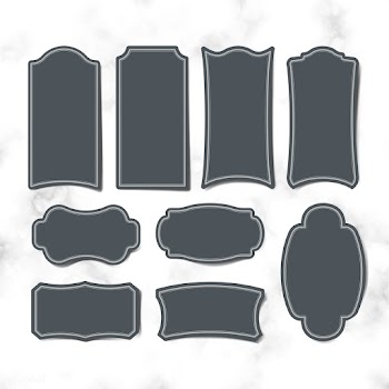 Blank vintage sticker labels vector set | Free stock vector - 542814