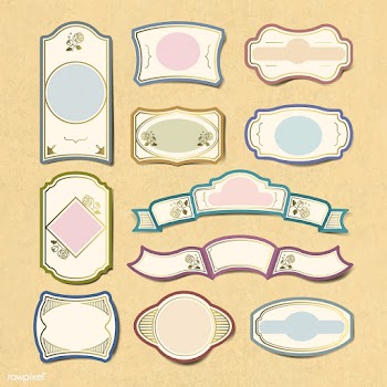 Blank vintage sticker labels vector set | Free stock vector - 542818
