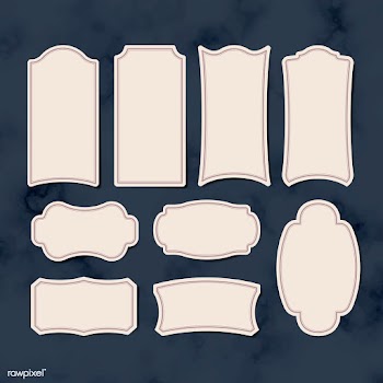 Blank vintage sticker labels vector set | Free stock vector - 542827