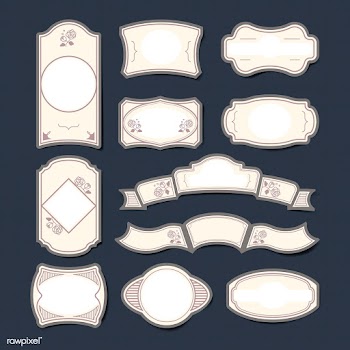 Blank vintage sticker labels vector set | Free stock vector - 542832