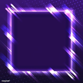 Blank violet square neon signboard vector | Free stock vector - 535168
