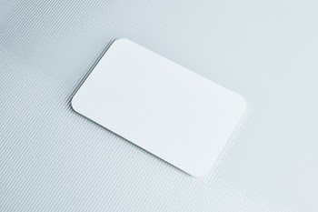 Blank white card on pattern glass | Free stock photo | High Resolution image