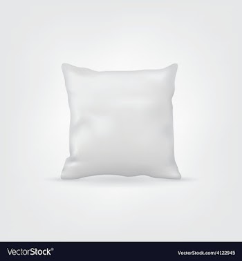 Blank white mock-up cushion or pillow for design vector image
