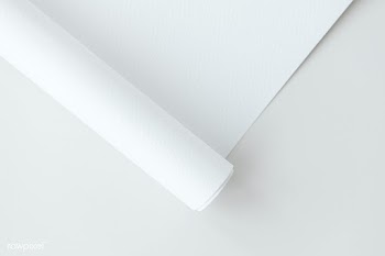Blank white rolled chart paper on a gray background | Free  photo - 2357722