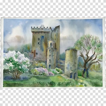 Blarney Castle Watercolor painting, painting transparent background PNG clipart