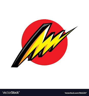 blasting bolt logo design