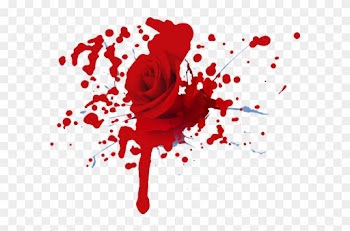 Bleeding Heart Flower Drawing Download - Paint Splatter Rose