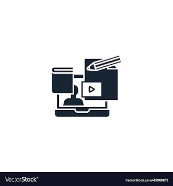 blended learning creative icon from e-learning