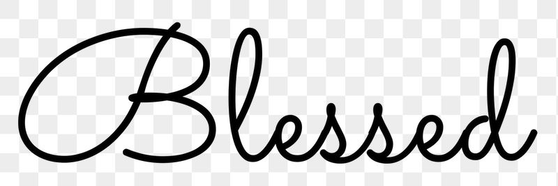 Blessed word png, simple typography | Free PNG - rawpixel