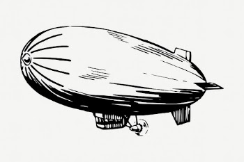 Blimp airship collage element, vintage | Free PSD - rawpixel