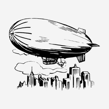Blimp airship hand drawn illustration. | Free Photo - rawpixel