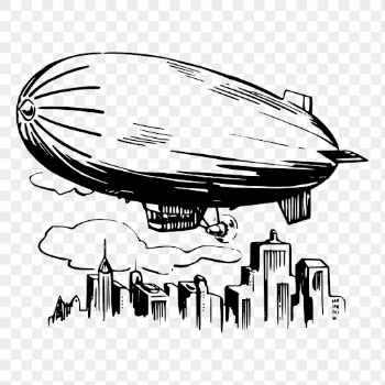 Blimp airship png sticker vintage | Free PNG - rawpixel