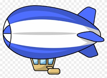 Blimp Clipart 23079 Clip Art Graphic Of A Dirigible - Blimp Png