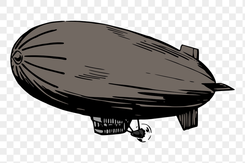 Blimp png sticker, vintage illustration, | Free PNG - rawpixel