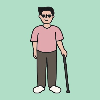 Blind man clipart, person illustration | Free PSD - rawpixel