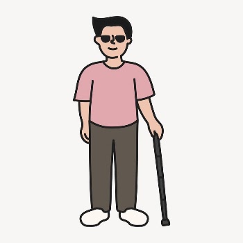 Blind man collage element,  | Free Vector - rawpixel