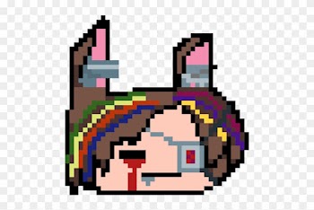 Blind Rainbow Wolf - Cartoon