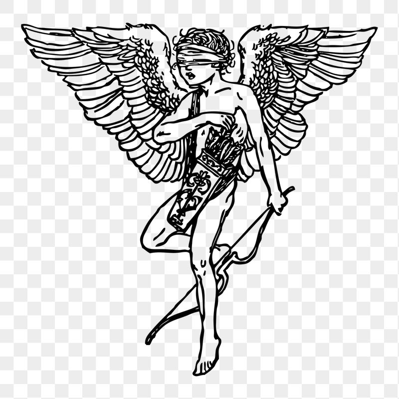Blindfolded cupid png sticker, transparent | Free PNG - rawpixel